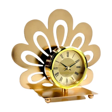 golden-rose-design-table-clock