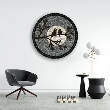 chirping-bird-in-evening-stoned-wall-mosaics